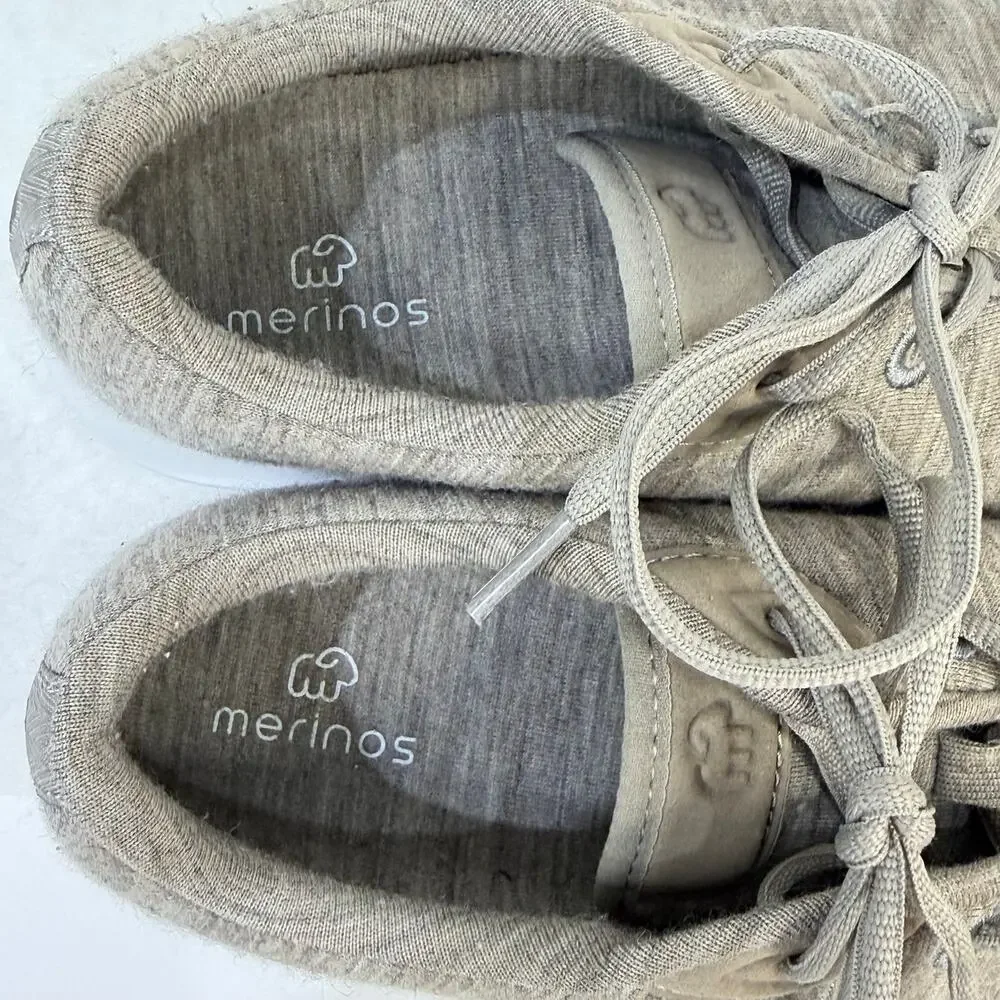 Merinos Womens Lace Up Casual Sneaker Lightweight Merino Wool Comfort Size 10